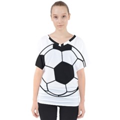 Soccer Lovers Gift V-neck Dolman Drape Top by ChezDeesTees