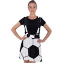 Soccer Lovers Gift Velvet Suspender Skater Skirt View1