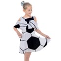 Soccer Lovers Gift Kids  Shoulder Cutout Chiffon Dress View1