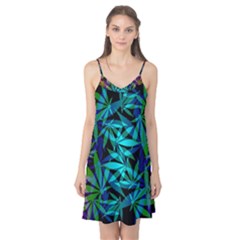 420 Ganja Pattern, Weed Leafs, Marihujana In Colors Camis Nightgown