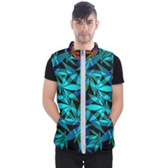 420 Ganja Pattern, Weed Leafs, Marihujana In Colors Men s Puffer Vest by Casemiro