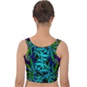 420 ganja pattern, weed leafs, marihujana in colors Velvet Crop Top View2