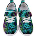 420 ganja pattern, weed leafs, marihujana in colors Kids  Velcro Strap Shoes View1