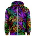 Ganja in rainbow colors, weed pattern, marihujana theme Men s Zipper Hoodie View1