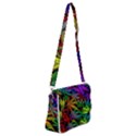 Ganja in rainbow colors, weed pattern, marihujana theme Shoulder Bag with Back Zipper View1