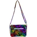 Ganja in rainbow colors, weed pattern, marihujana theme Shoulder Bag with Back Zipper View3