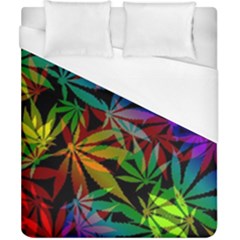 Ganja In Rainbow Colors, Weed Pattern, Marihujana Theme Duvet Cover (california King Size) by Casemiro