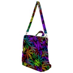 Ganja In Rainbow Colors, Weed Pattern, Marihujana Theme Crossbody Backpack by Casemiro