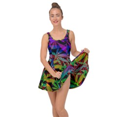 Ganja In Rainbow Colors, Weed Pattern, Marihujana Theme Inside Out Casual Dress by Casemiro