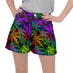 Ganja In Rainbow Colors, Weed Pattern, Marihujana Theme Ripstop Shorts by Casemiro