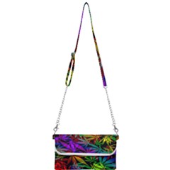 Ganja In Rainbow Colors, Weed Pattern, Marihujana Theme Mini Crossbody Handbag by Casemiro