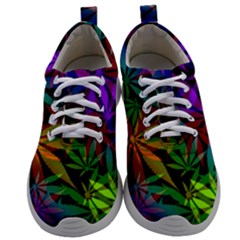 Ganja In Rainbow Colors, Weed Pattern, Marihujana Theme Mens Athletic Shoes by Casemiro