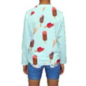 Ice Cream pattern, light blue background Kids  Long Sleeve Swimwear View2