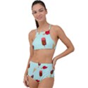 Ice Cream pattern, light blue background High Waist Tankini Set View1