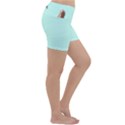 Ice Cream pattern, light blue background Lightweight Velour Yoga Shorts View3