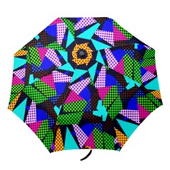 Trippy Blocks, Dotted Geometric Pattern Folding Umbrellas by Casemiro