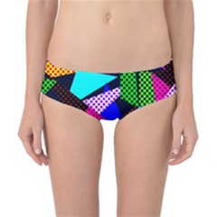 Trippy Blocks, Dotted Geometric Pattern Classic Bikini Bottoms