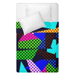 Trippy Blocks, Dotted Geometric Pattern Duvet Cover Double Side (single Size)