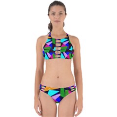 Trippy Blocks, Dotted Geometric Pattern Perfectly Cut Out Bikini Set