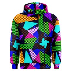 Trippy Blocks, Dotted Geometric Pattern Men s Overhead Hoodie by Casemiro