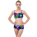 Trippy blocks, dotted geometric pattern Layered Top Bikini Set View1