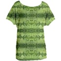 Watermelon pattern, fruit skin in green colors Women s Oversized Tee View1