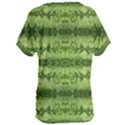 Watermelon pattern, fruit skin in green colors Women s Oversized Tee View2