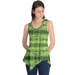 Watermelon Pattern, Fruit Skin In Green Colors Sleeveless Tunic