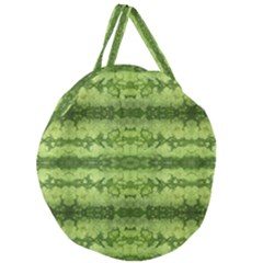 Watermelon Pattern, Fruit Skin In Green Colors Giant Round Zipper Tote