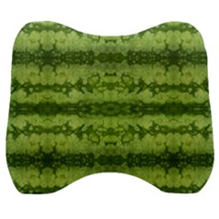 Watermelon Pattern, Fruit Skin In Green Colors Velour Head Support Cushion by Casemiro