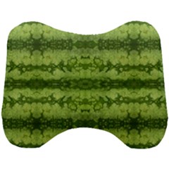 Watermelon Pattern, Fruit Skin In Green Colors Head Support Cushion by Casemiro