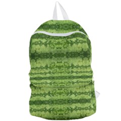 Watermelon Pattern, Fruit Skin In Green Colors Foldable Lightweight Backpack by Casemiro