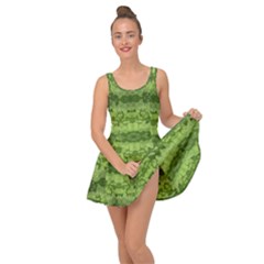 Watermelon Pattern, Fruit Skin In Green Colors Inside Out Casual Dress