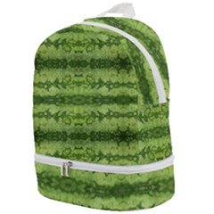 Watermelon Pattern, Fruit Skin In Green Colors Zip Bottom Backpack by Casemiro