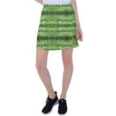 Watermelon Pattern, Fruit Skin In Green Colors Tennis Skirt by Casemiro