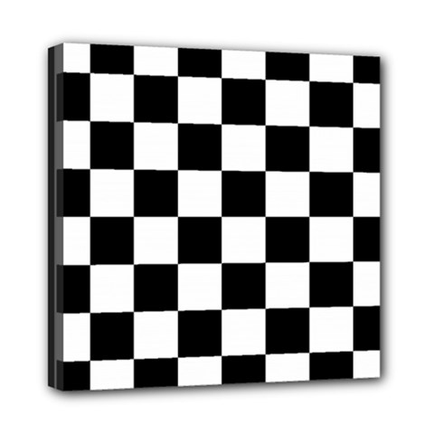 Chess Board Background Design Mini Canvas 8  X 8  (stretched) by Vaneshart