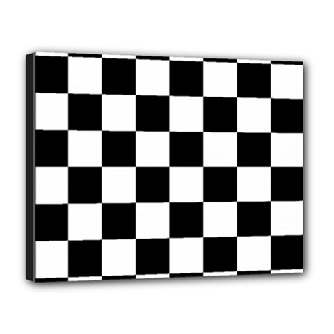 Chess Board Background Design Canvas 14  X 11  (stretched) by Vaneshart