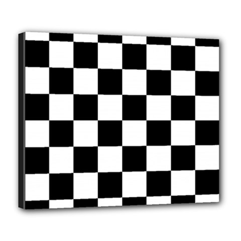 Chess Board Background Design Deluxe Canvas 24  X 20  (stretched) by Vaneshart