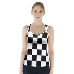 Chess Board Background Design Racer Back Sports Top by Vaneshart