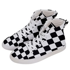 Chess Board Background Design Men s Hi-top Skate Sneakers by Vaneshart