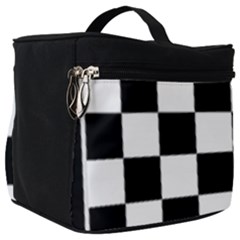 Chess Board Background Design Make Up Travel Bag (big) by Vaneshart