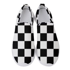 Chess Board Background Design Women s Slip On Sneakers by Vaneshart