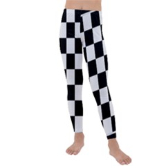 Chess Board Background Design Kids  Lightweight Velour Leggings