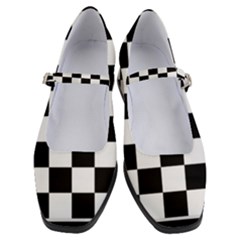 Chess Board Background Design Women s Mary Jane Shoes