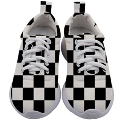 Chess Board Background Design Kids Athletic Shoes by Vaneshart