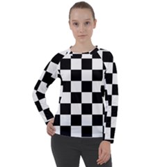 Chess Board Background Design Women s Long Sleeve Raglan Tee