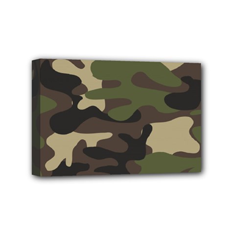 Texture Military Camouflage-repeats Seamless Army Green Hunting Mini Canvas 6  X 4  (stretched) by Vaneshart