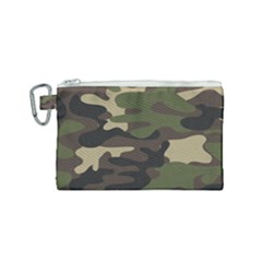 Texture Military Camouflage-repeats Seamless Army Green Hunting Canvas Cosmetic Bag (small) by Vaneshart