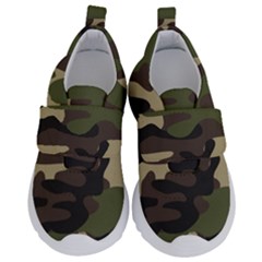 Texture Military Camouflage-repeats Seamless Army Green Hunting Kids  Velcro No Lace Shoes by Vaneshart