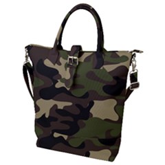 Texture Military Camouflage-repeats Seamless Army Green Hunting Buckle Top Tote Bag by Vaneshart